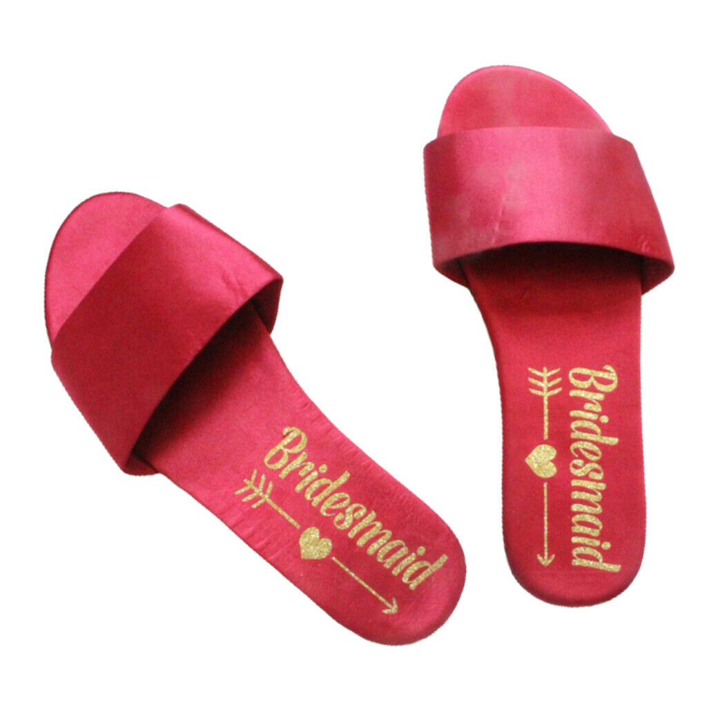 Open Toe Wedding Slippers Bride Bridesmaid Party Favor Red EUR 39