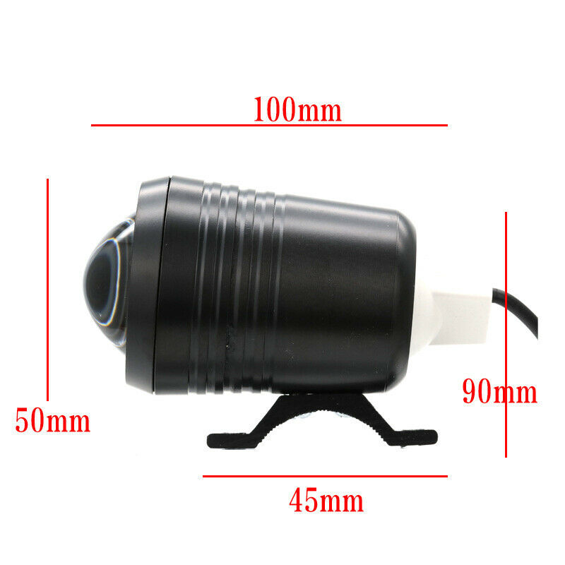 2x Bright LED Light Motorcycle Headlight Fog Driving Spot Lamp Switch Universal