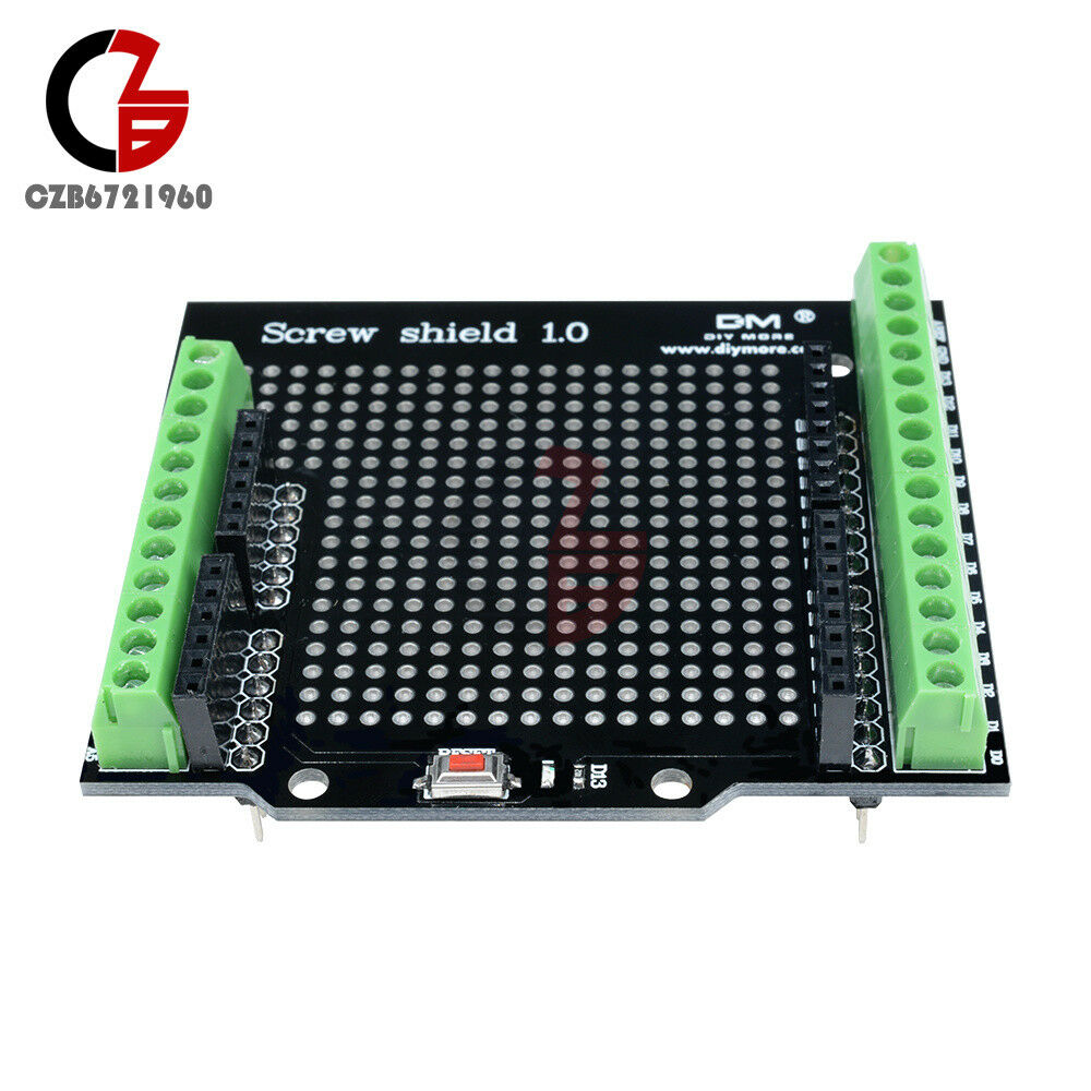 Proto Screw Shield for Arduino Open Source Reset Button D13 LED CZ