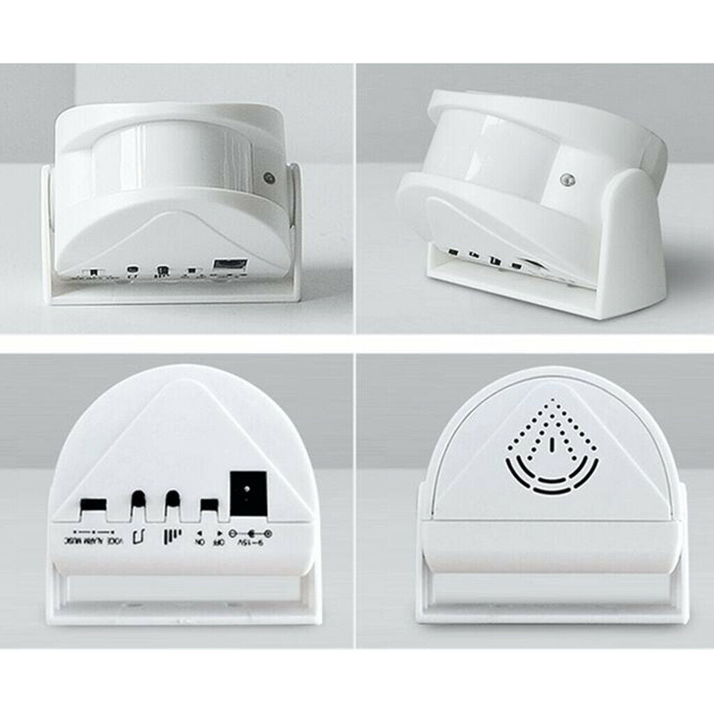 1x New Wireless Gate Door Bell Welcome Alarm Motion Sensor Doorbell White