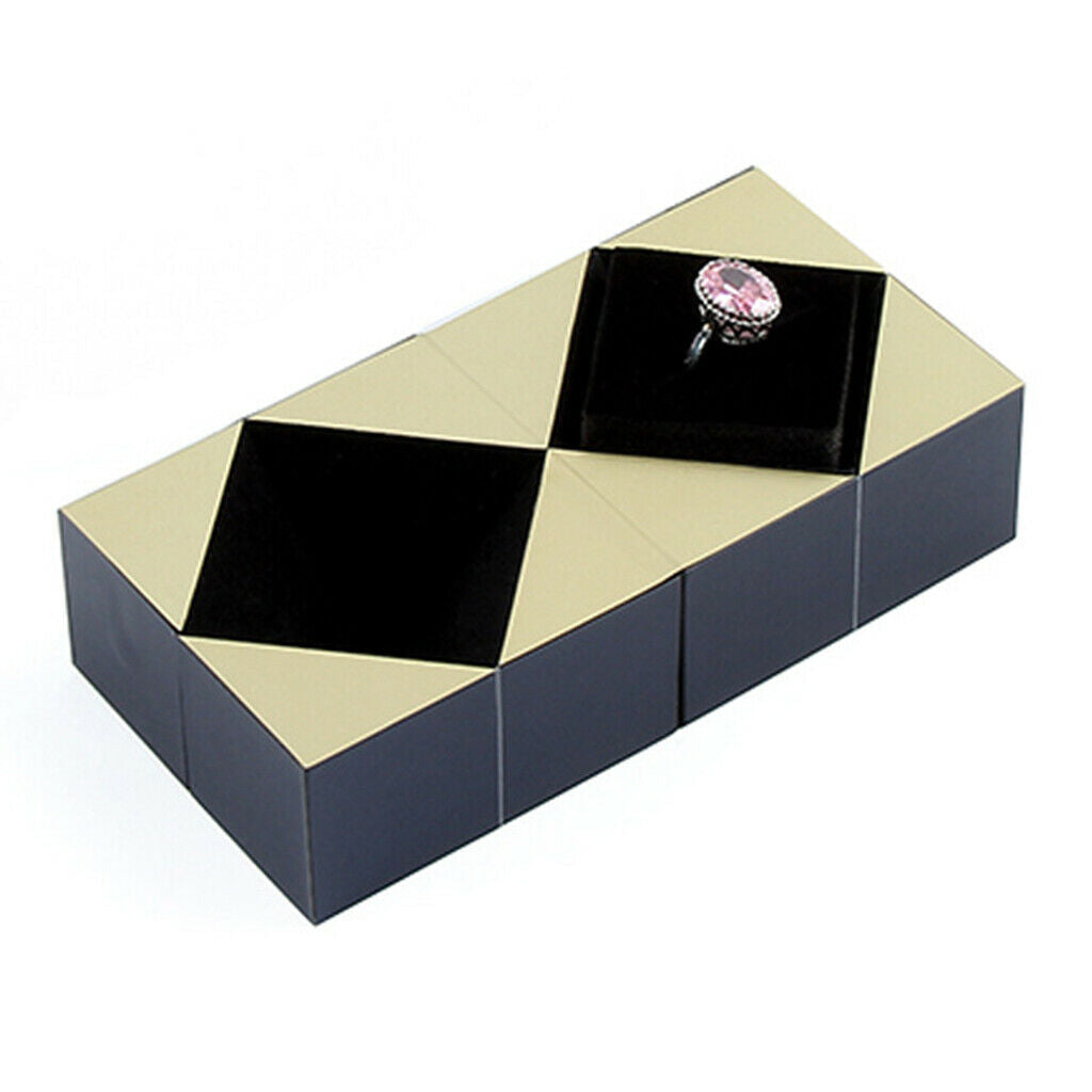 Glamour Jewelry Box Folding Square Ring Box Marriage Jewelry Gift Case