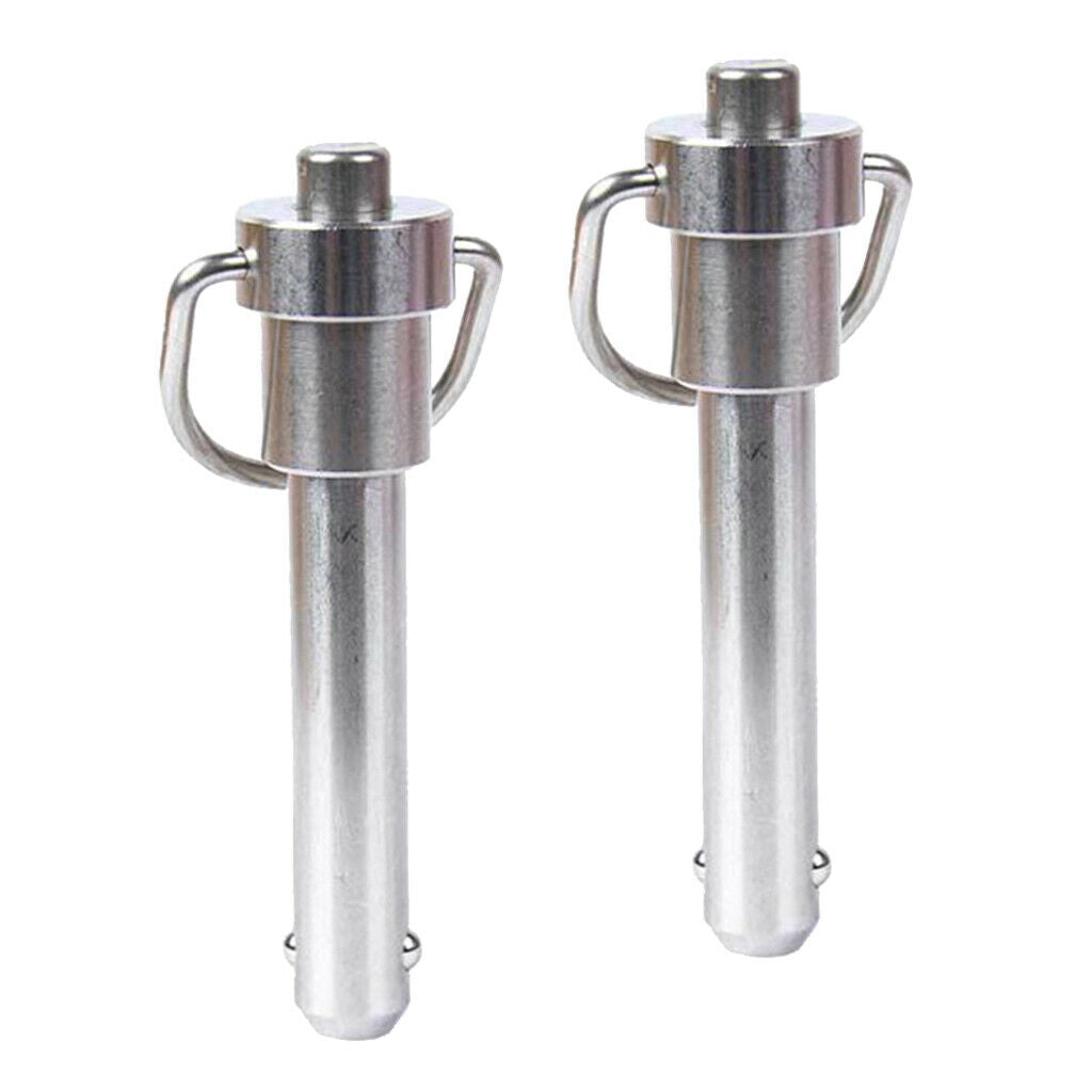 2 lot Quick Release Push Pull Ball Lock Pins Ball Stainless Steel Lock 25mm