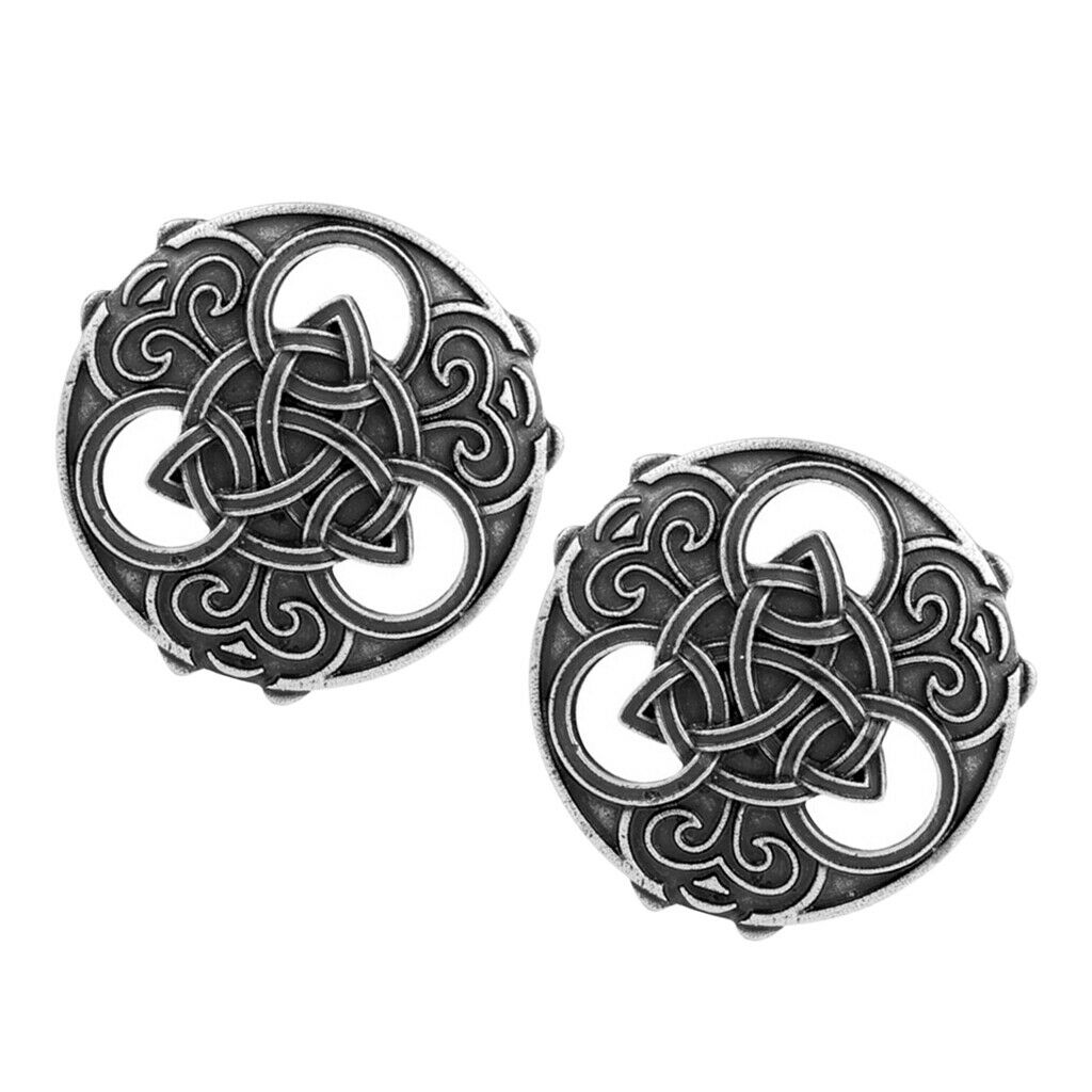 2 lot Ancient Viking Norse Celtic Brooch Collar Shawl Jewelry Buckle Pin