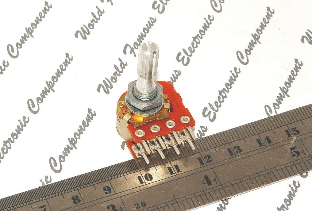 1pcs - ALPS 705P 500KA Volume Dual Step Carbon Potentiometer knurled - JAPAN