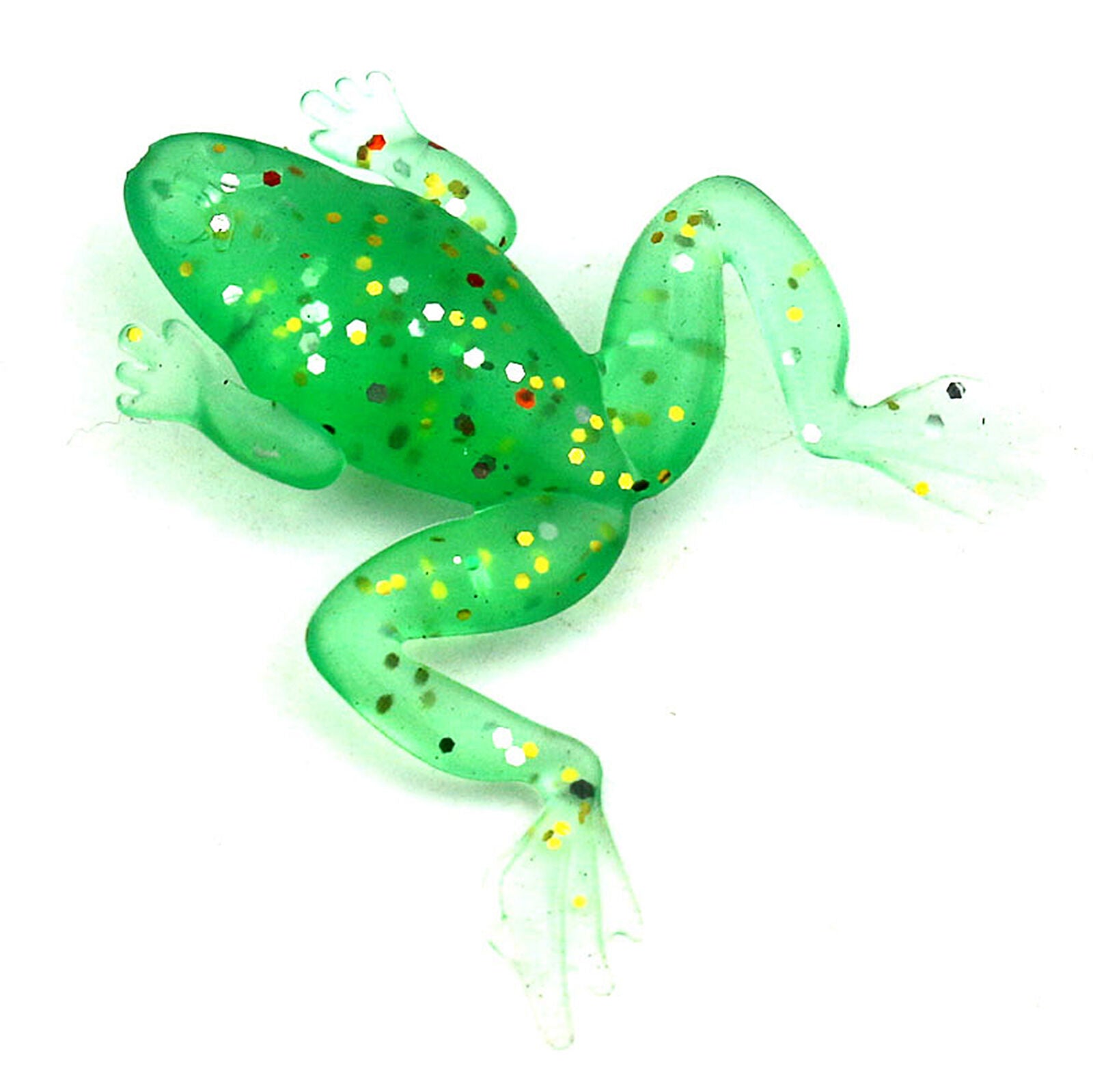 New 10pc Soft Plastic Fishing Lures Frog Bait Small Fish Tackle Crankbaits Green
