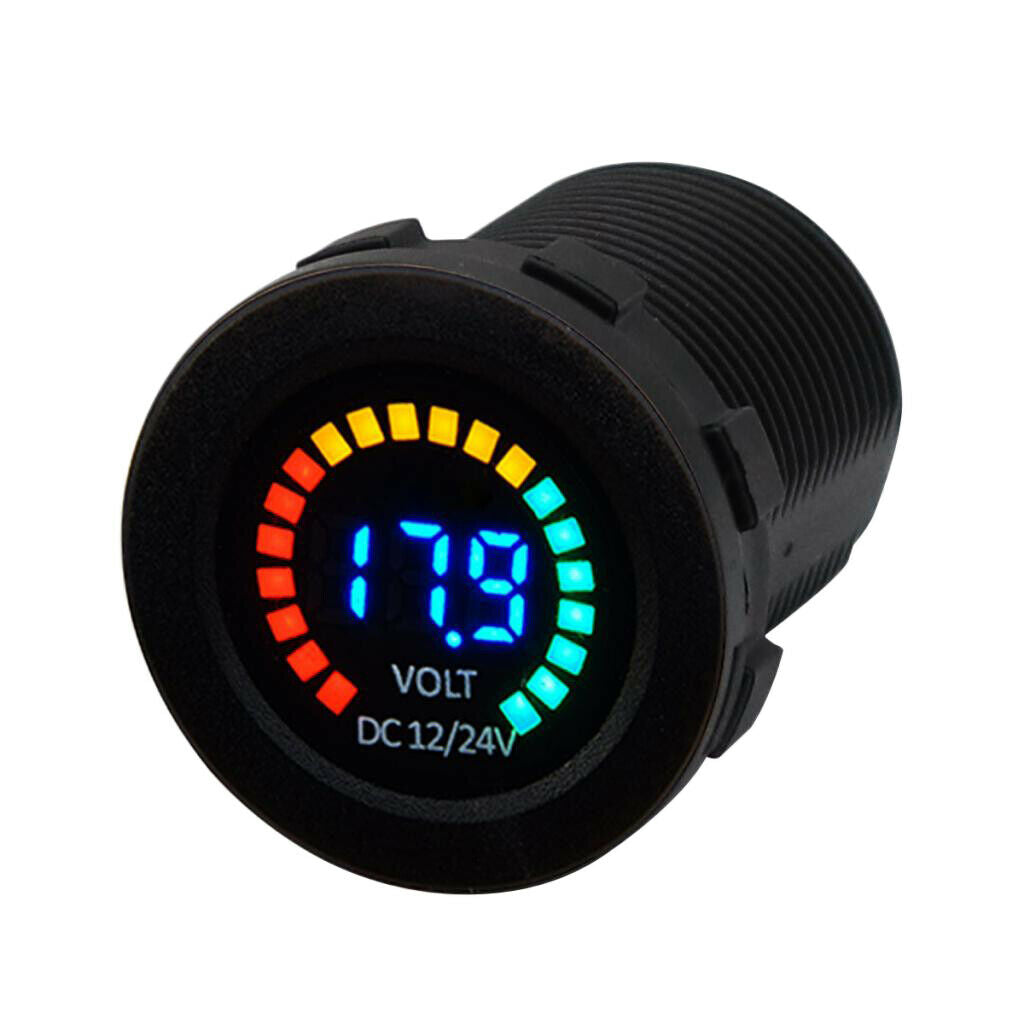 Pack of 1 Waterproof 12V/24V Car Van Boat Marine Voltmeter Voltage Battery