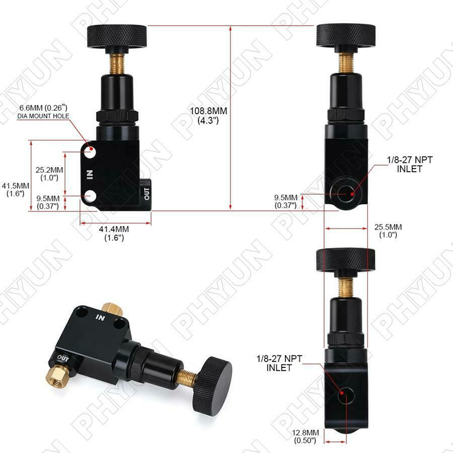 Aluminum Knob Adjustable Disk Brake Proportioning Valve For Wilwood 260-8419