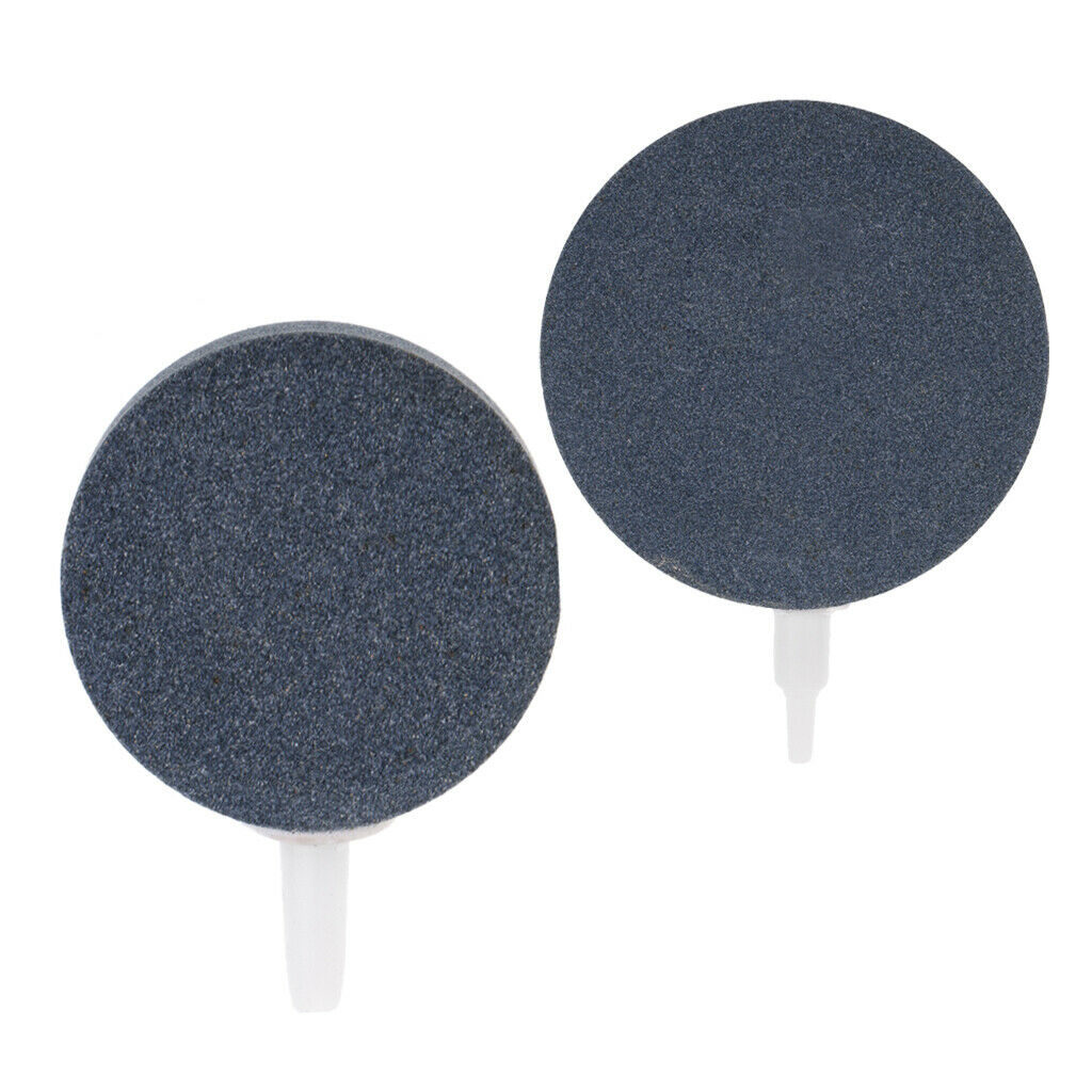 2x 40/80mm Ceramic Round Air Stone Bubble Aquarium