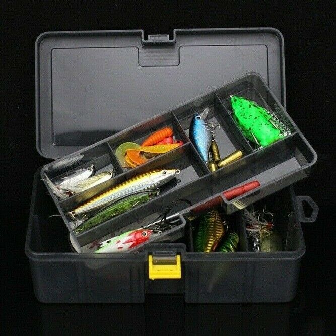 New Clear Plastic Fishing Lures Bait Storage Tackle Box Case Container Organizer