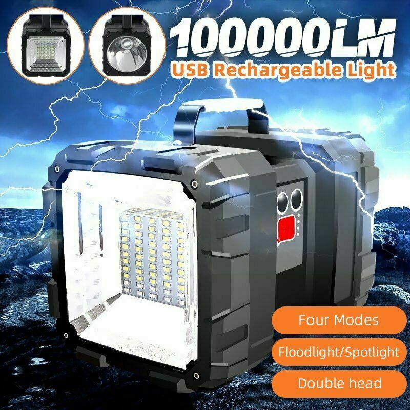 Rechargeable Portable Super Bright LED Searchlight Handheld Spotlight Flashlight