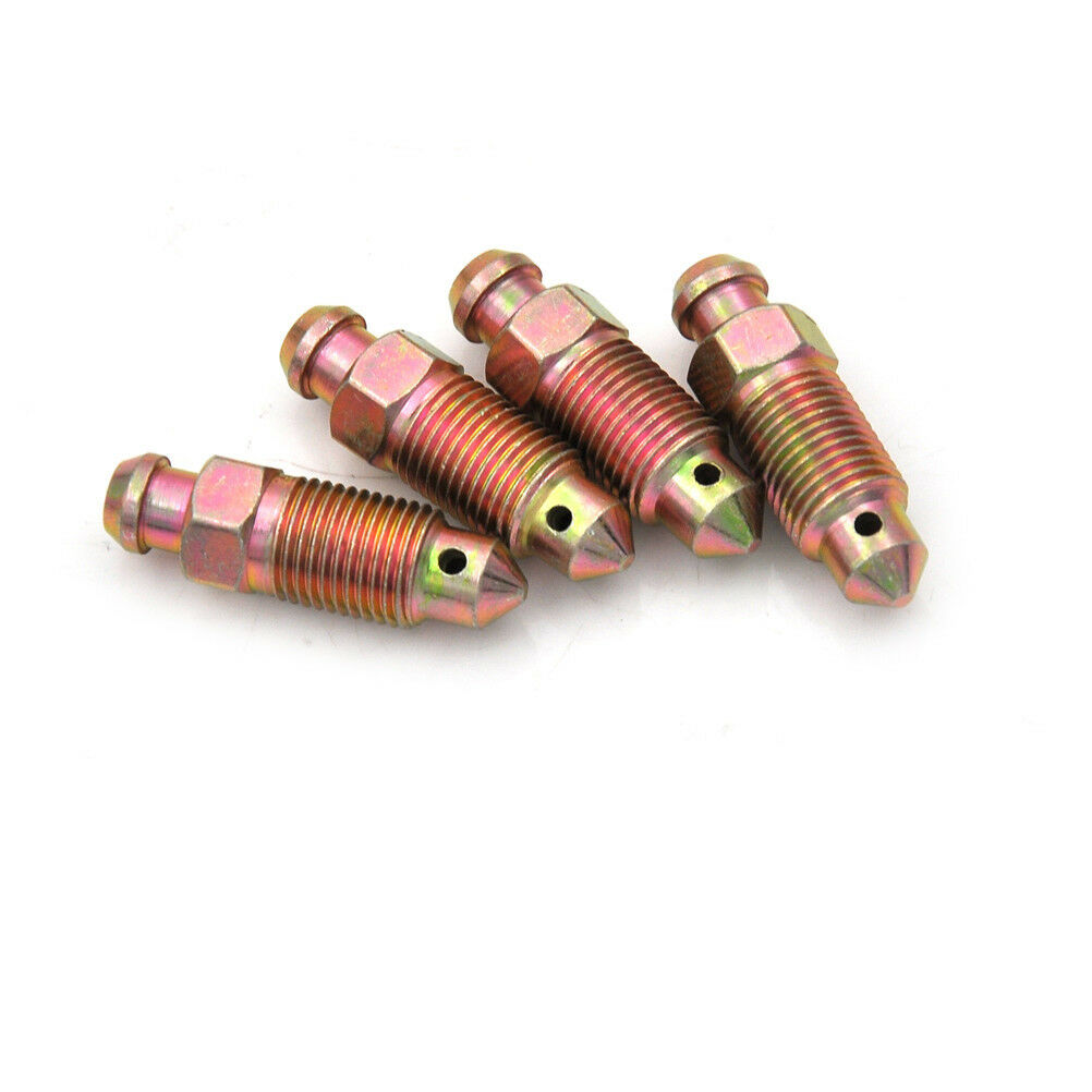 4pcs M10 x 1.0mm Motorcycle Bike Brake Caliper Steel Bleed Screw Nipple U.l8