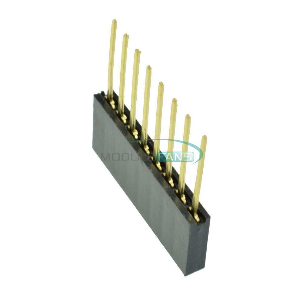 10pcs Single Row Stackable Shield Female Header 2.54mm Pitch 8-Pin for Arduino