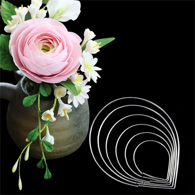 6X/Set Rose Petal Mold Mould for Cake Decor Fondant Sugarcraft Cutter Too.l8