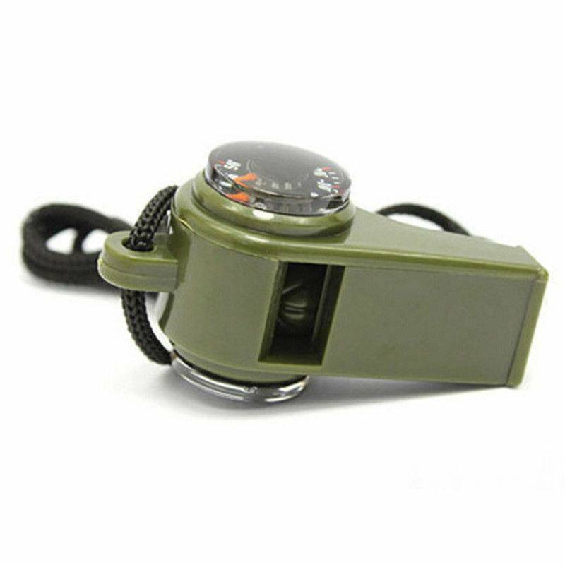 3in1 Outdoor Hiking Sport Camping Emergency Survival Whistle Compass Thermometer