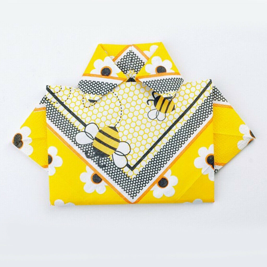 20pcs Paper Disposable Bees Napkins Party Christening Tableware Decoration