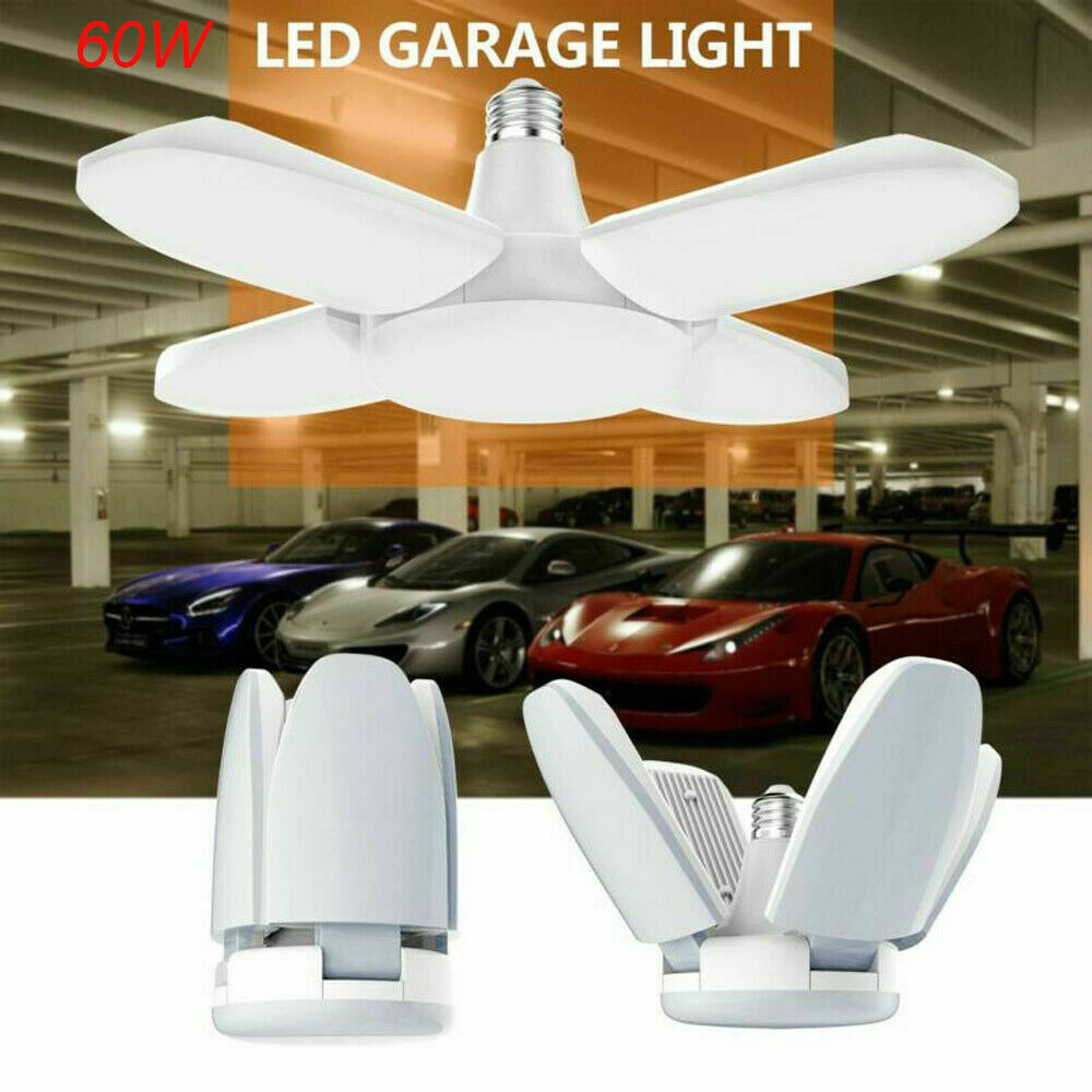 60W E27 6000LM Deformable LED Shop Work Light 110-265V Folding Garage Home Lamp