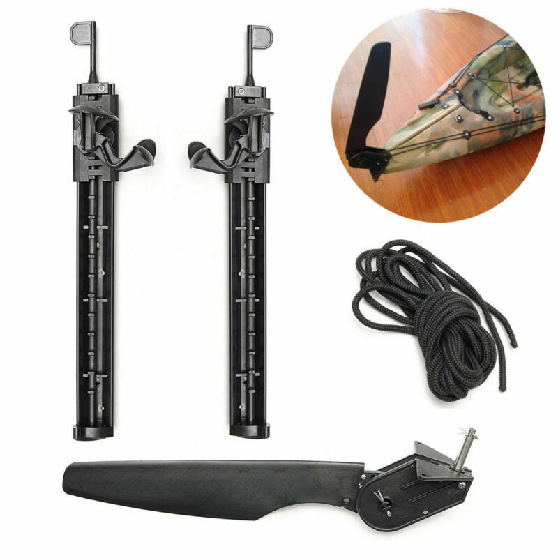 Rudder With Foot Braces Pedal Pegs Accessory For Watercraft/Kayak/Canoe/boat