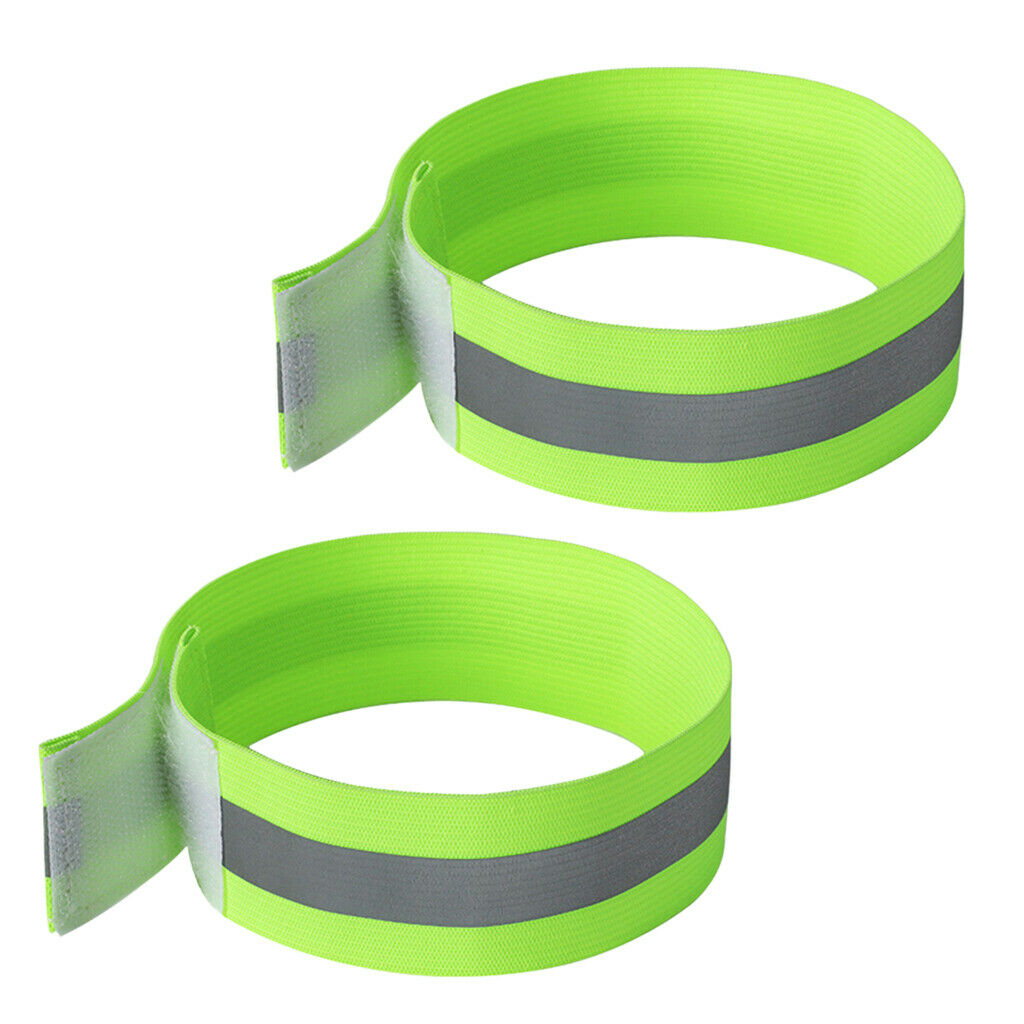 High Visibility Reflective Night Running Walking Elastic Strap Wristbands Ankle