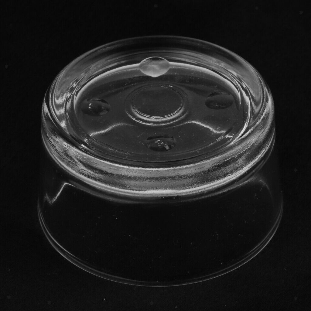 2 Count Transparent Glass Reptile  Water Food Bowl Feeder Bowl Basin