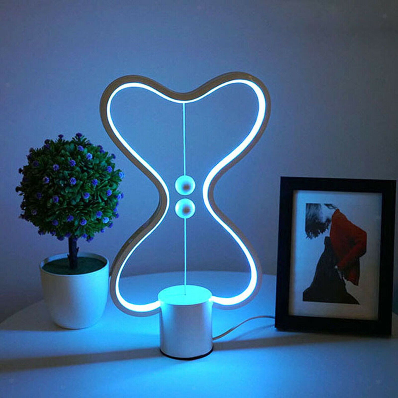 LED Balance Lamp Magnetic Switch USB LED Night Light Bedroom Table Decor