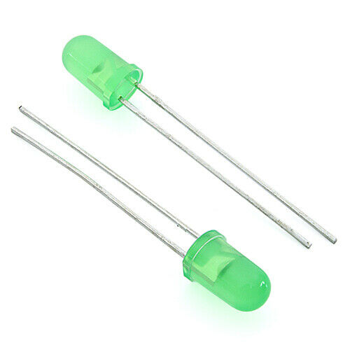 [100pcs] HLMP1523 LED 3mm Green 562nm RADIAL