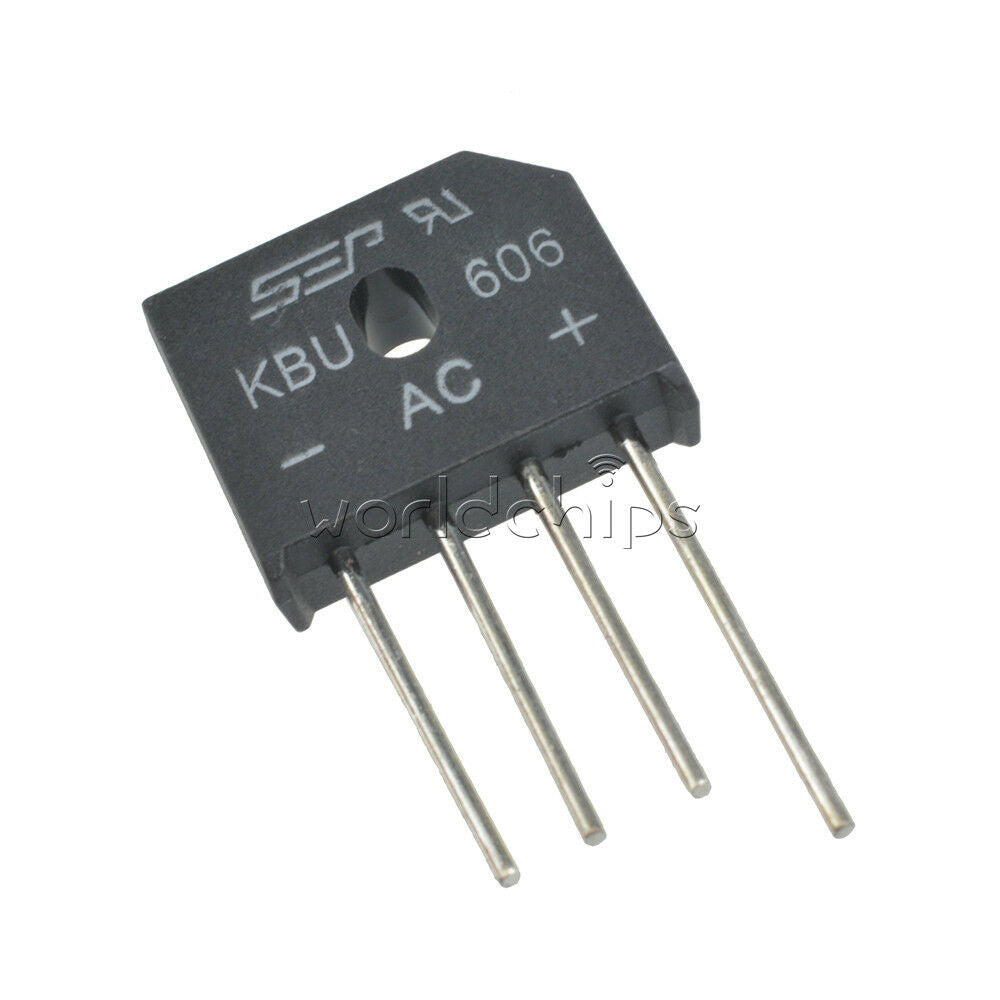 2PCS  6A 600V KBU606 DIOTEC SEMICONDUCTOR KBU606