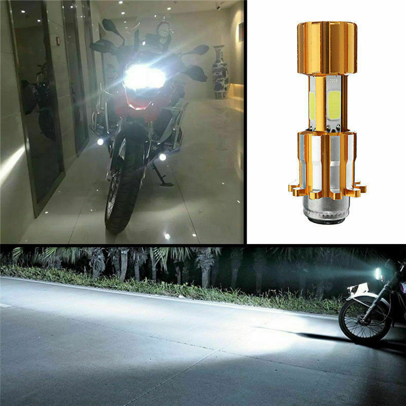 H6 BA20D DC12V LED COB Motorcycle Bike Hi/Lo Headlight Lamp Bulb 6000K 2000LM_US
