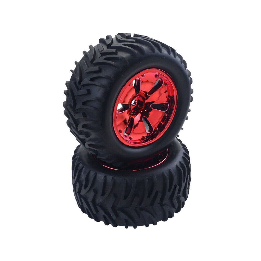 RC Climbing Monster Truck Wheels Tyres for HPI Savage MT ZD Racing Red