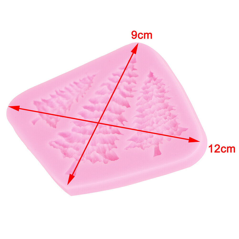1Pc christmas tree silicone mold fondant cake decorating chocolate bakin.l8