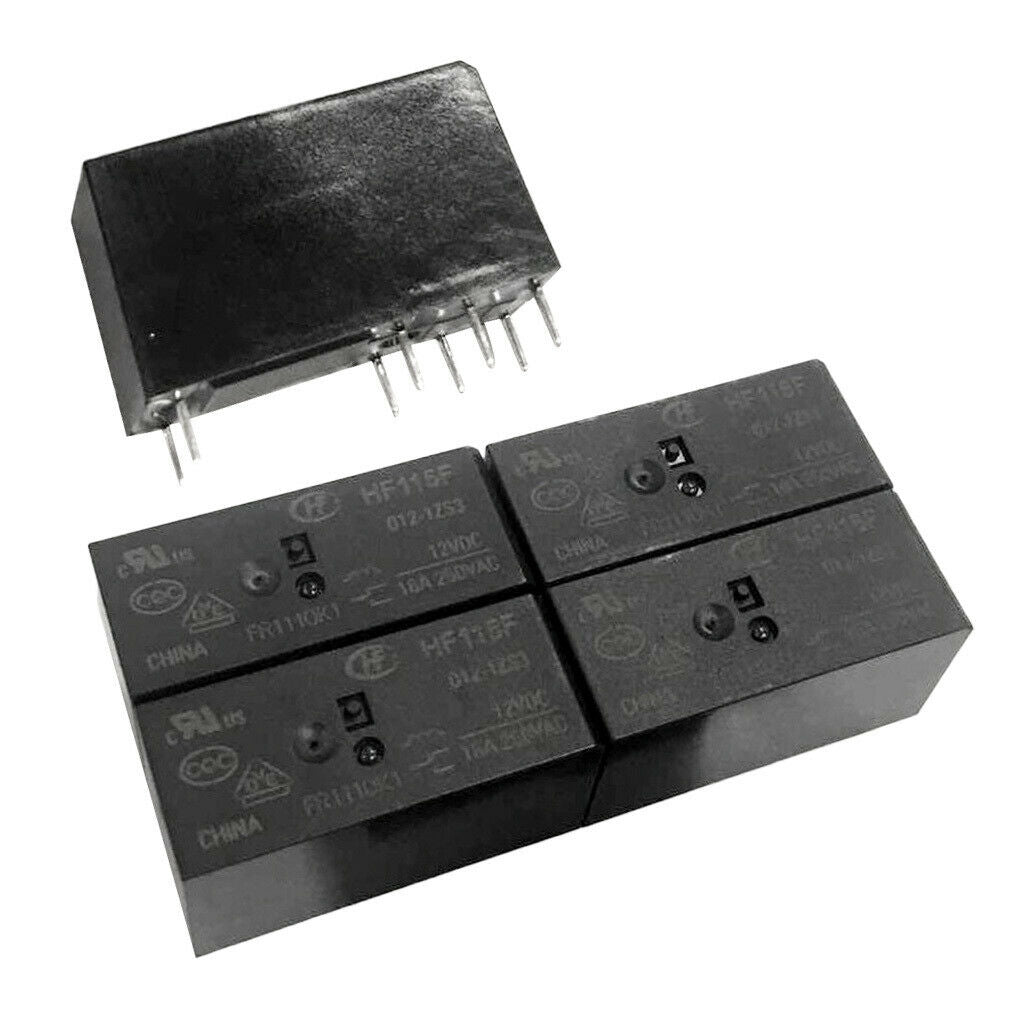 5 Pieces HF115F 012-1ZS3 DC12V 16A Power Relay 8Pin Coil Voltage Power Relay