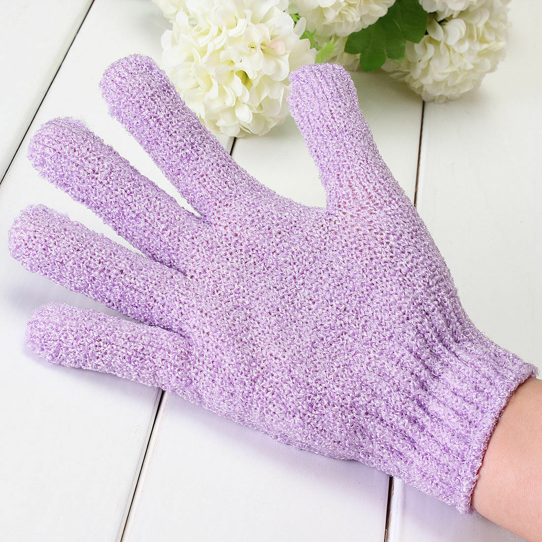 5PCS  Exfoliating Shower Skin Care Back Body Scrub Cleaning  Bath Gloves .l8