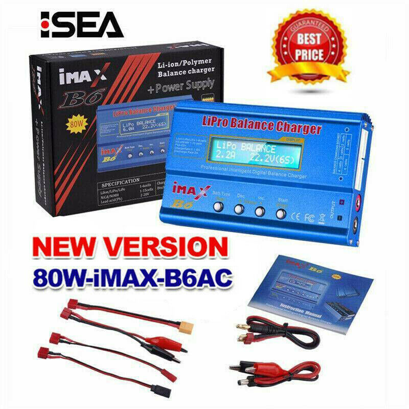 iMAX 80W B6 Balance Battery Charger RC Lipo Nimh Nicd Digital Discharger LCD