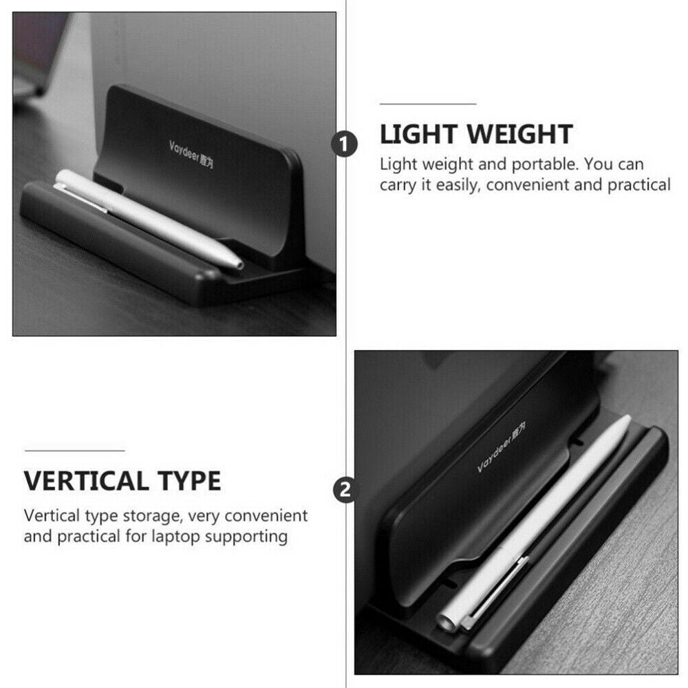 Black Vertical Laptop Stand Laptop Bracket Computer Support Stand For Study Dorm