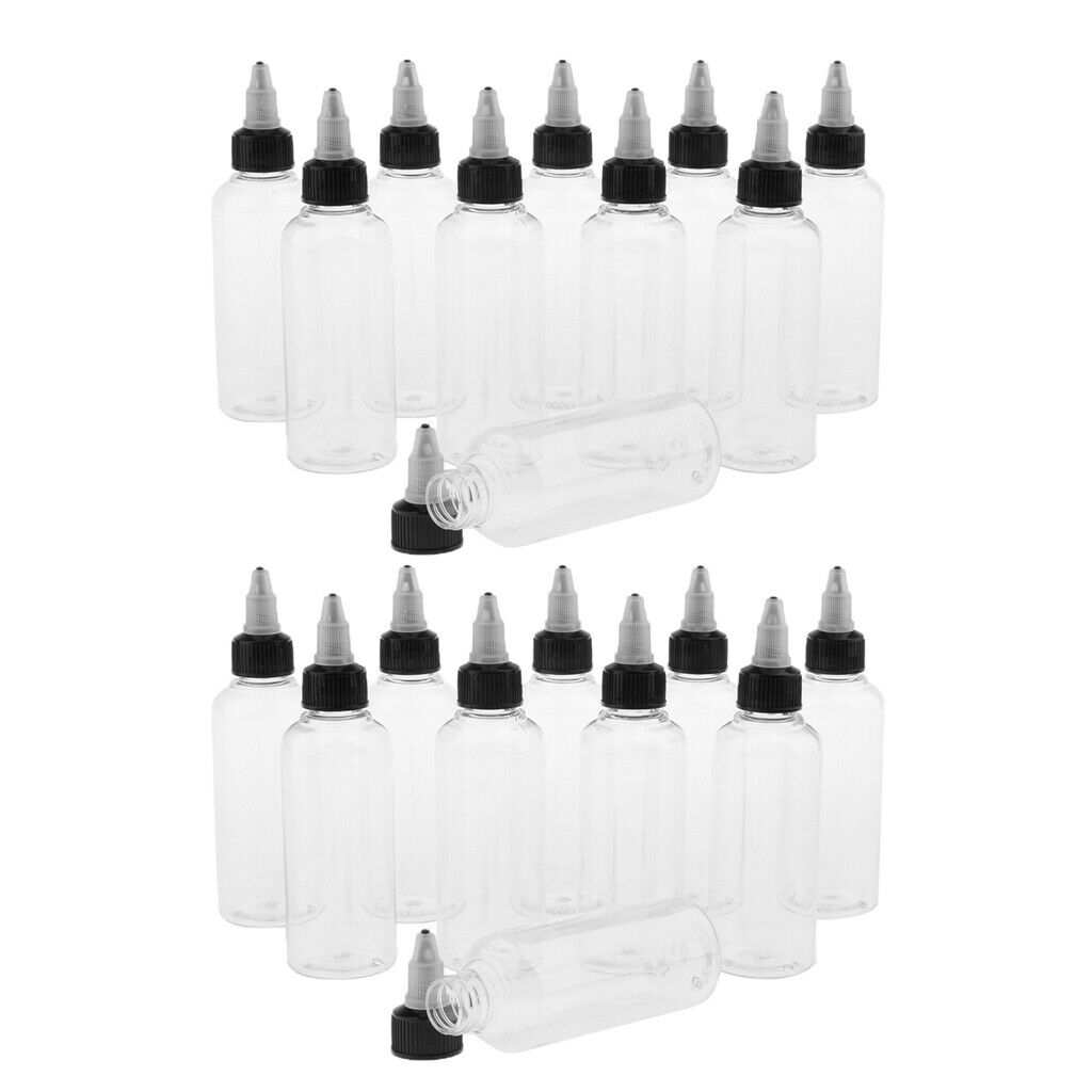 20 Pieces Empty Arts Crafts Bottles Containers Tubes for Hair Dye Glue
