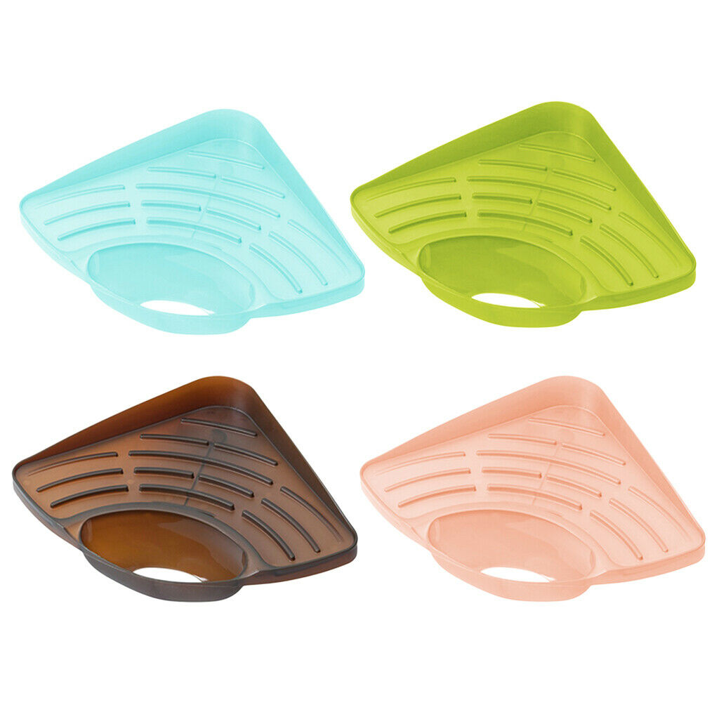 Kitchen Triangle Sink Storage Rack Shelf Green For Sponge Soap