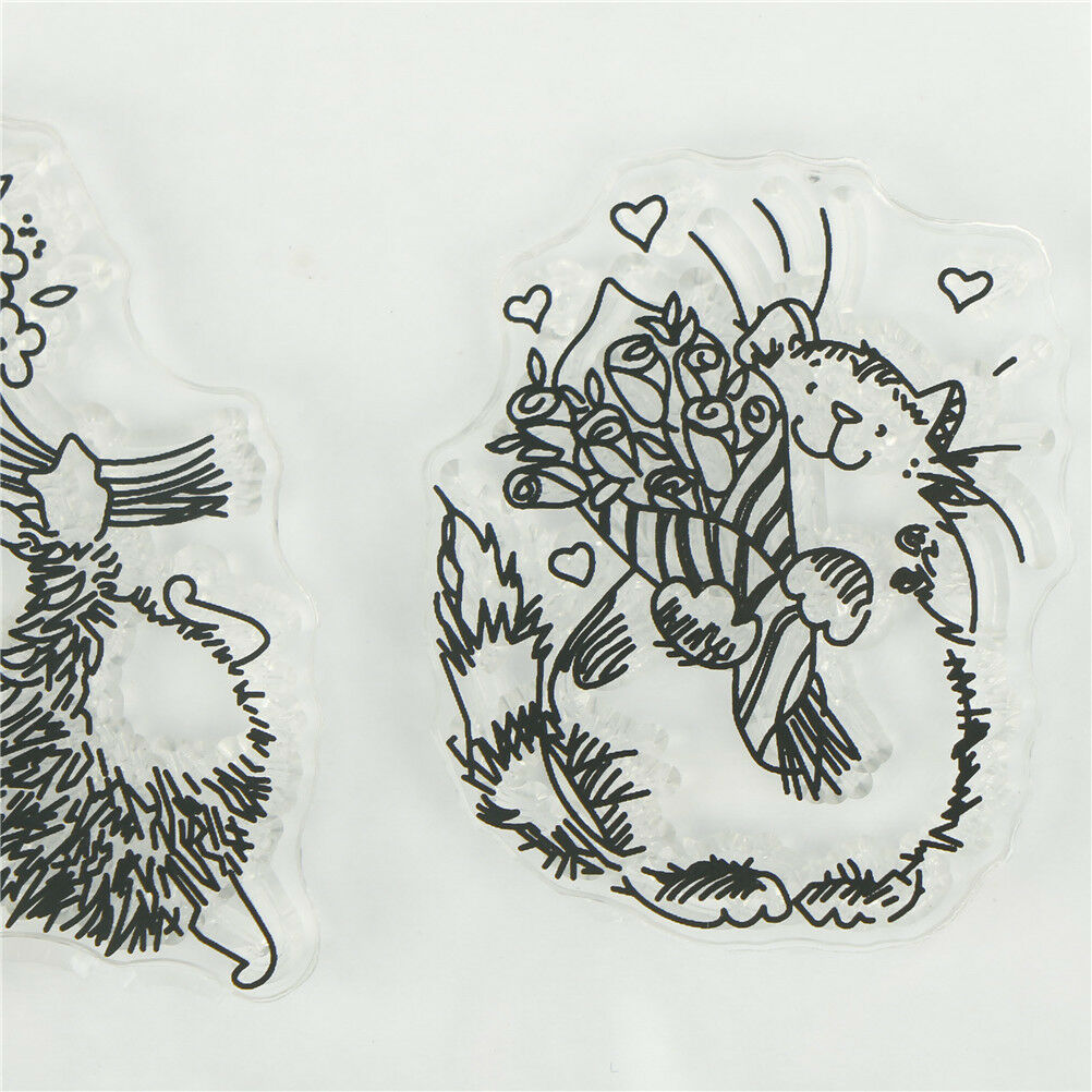 Hedgehog Transparent Stamp Silicone Scrapbooking Photo Album Decor Craft DIY  XC