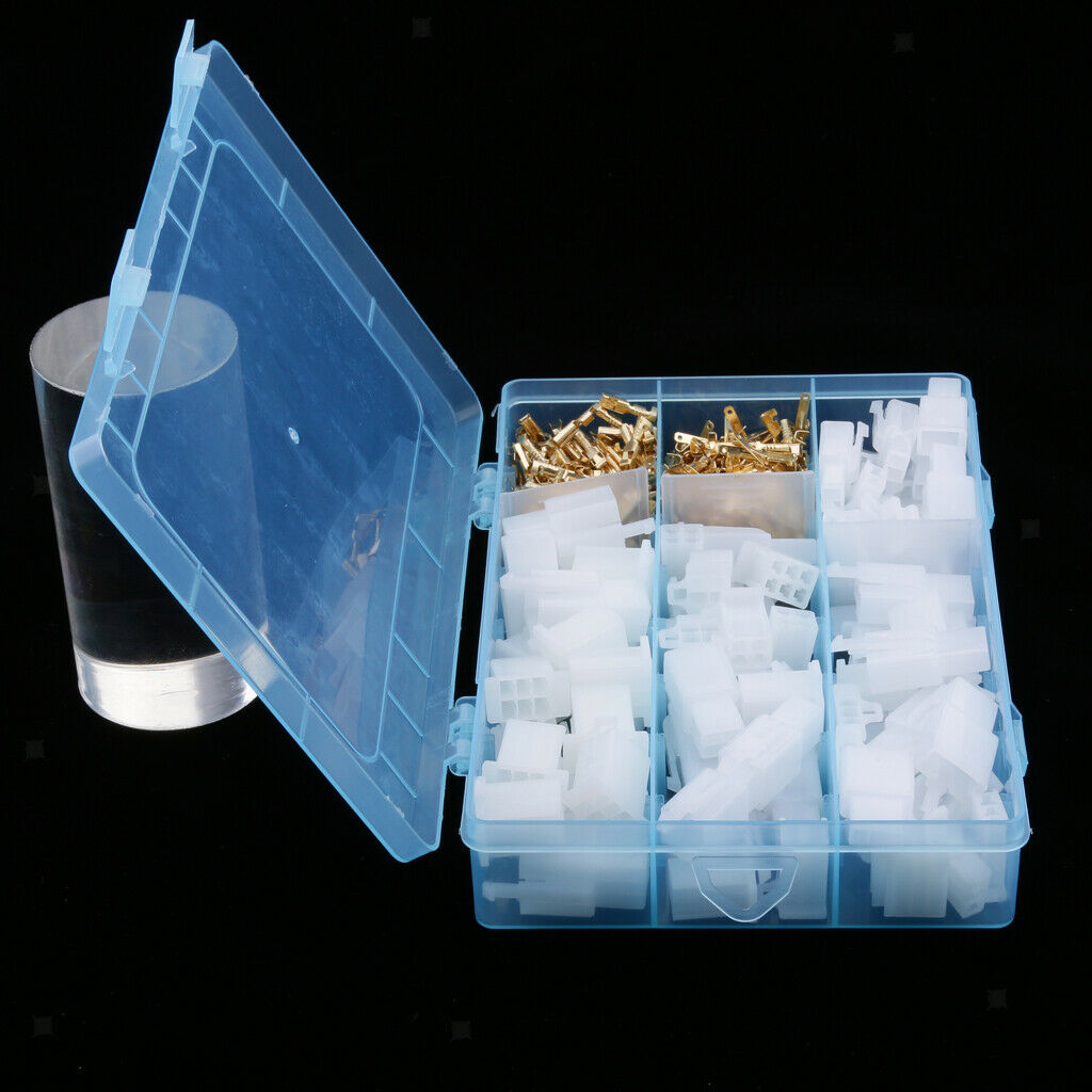 2.8mm 2 3 4 6 Pin Electrical Wire Connectors Spade Terminals Kit