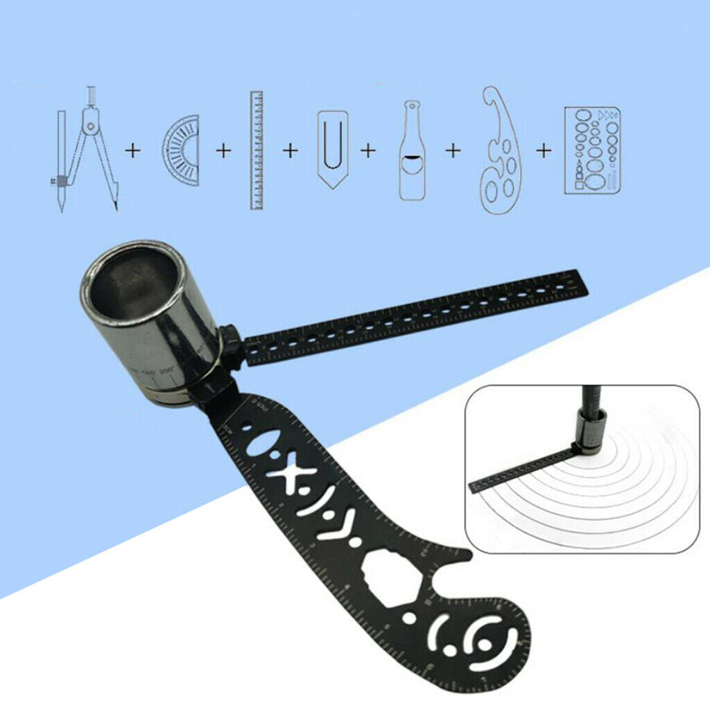 Versatile Design Curved Ruler Mini Compass for Designers Architects Students