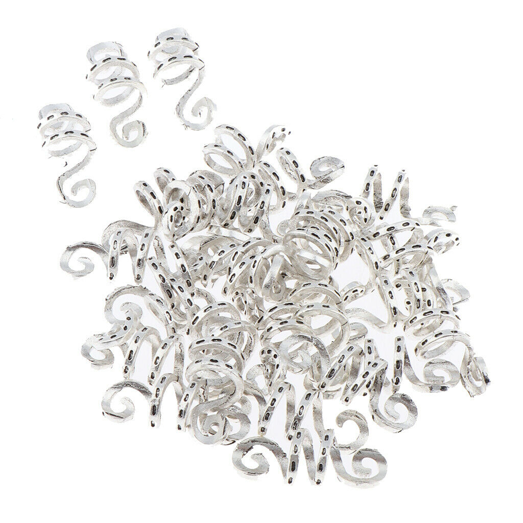 30Pc Alloy Dreadlock Hair Beads Decoration Spiral Hair Braid Accessories
