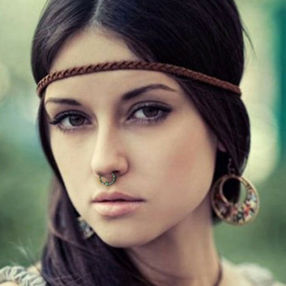 8Pcs/Set Stainless Steel Horseshoe Bar Lip Nose Septum Ear Ring Stud Piercing