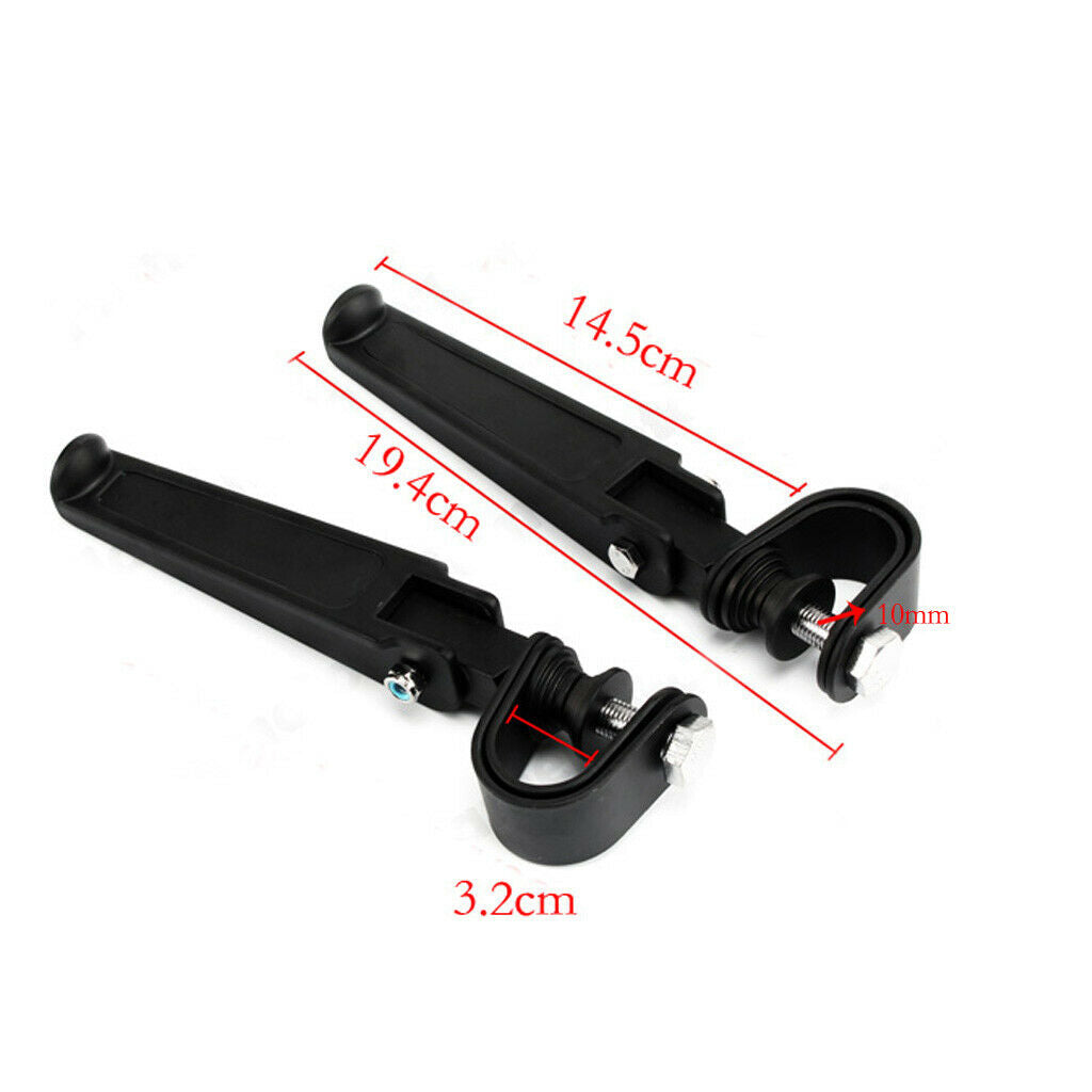 Pair Aluminum Universal Motorcycle Rear Passenger Footrest Foot Pegs