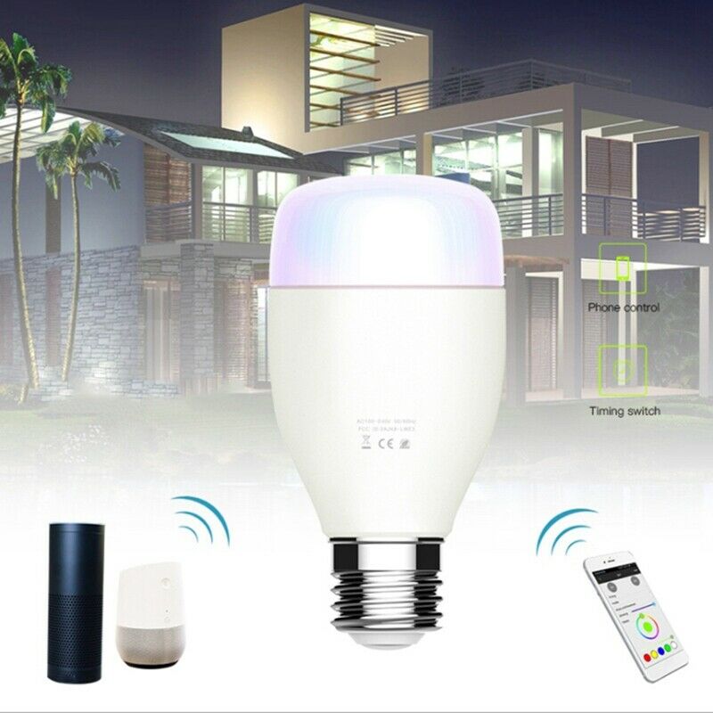 E27 Smart Wifi LED Bulb 7W WCRGB Tuya Smart Dimmable Lamp Bulb Color ChanginW4H3