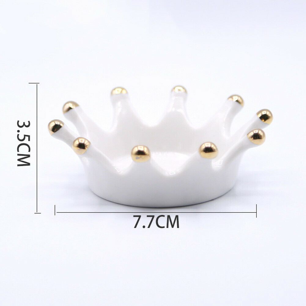 Crown Ceramic Nail Carving Brush Rack Art Pens Display Stand UV Gel Palette @