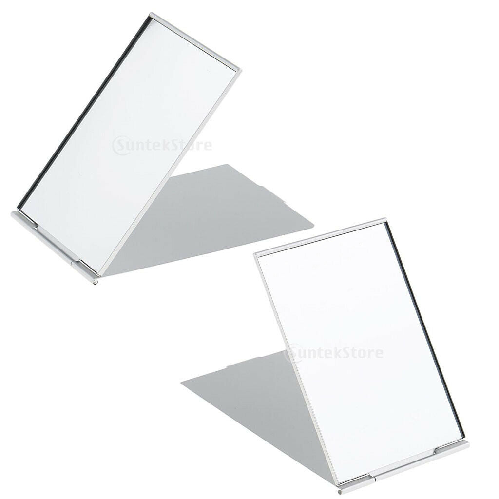 Set of 2 Travel Portable Square Handbag Makeup Cosmetic Shaving Mirror