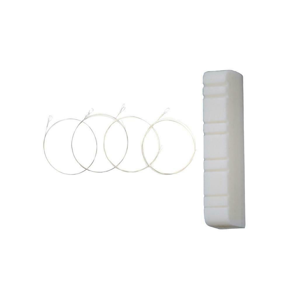 1 Set of Bone Mandolin Nut And Ropes for DIY Mandolin Spare Parts