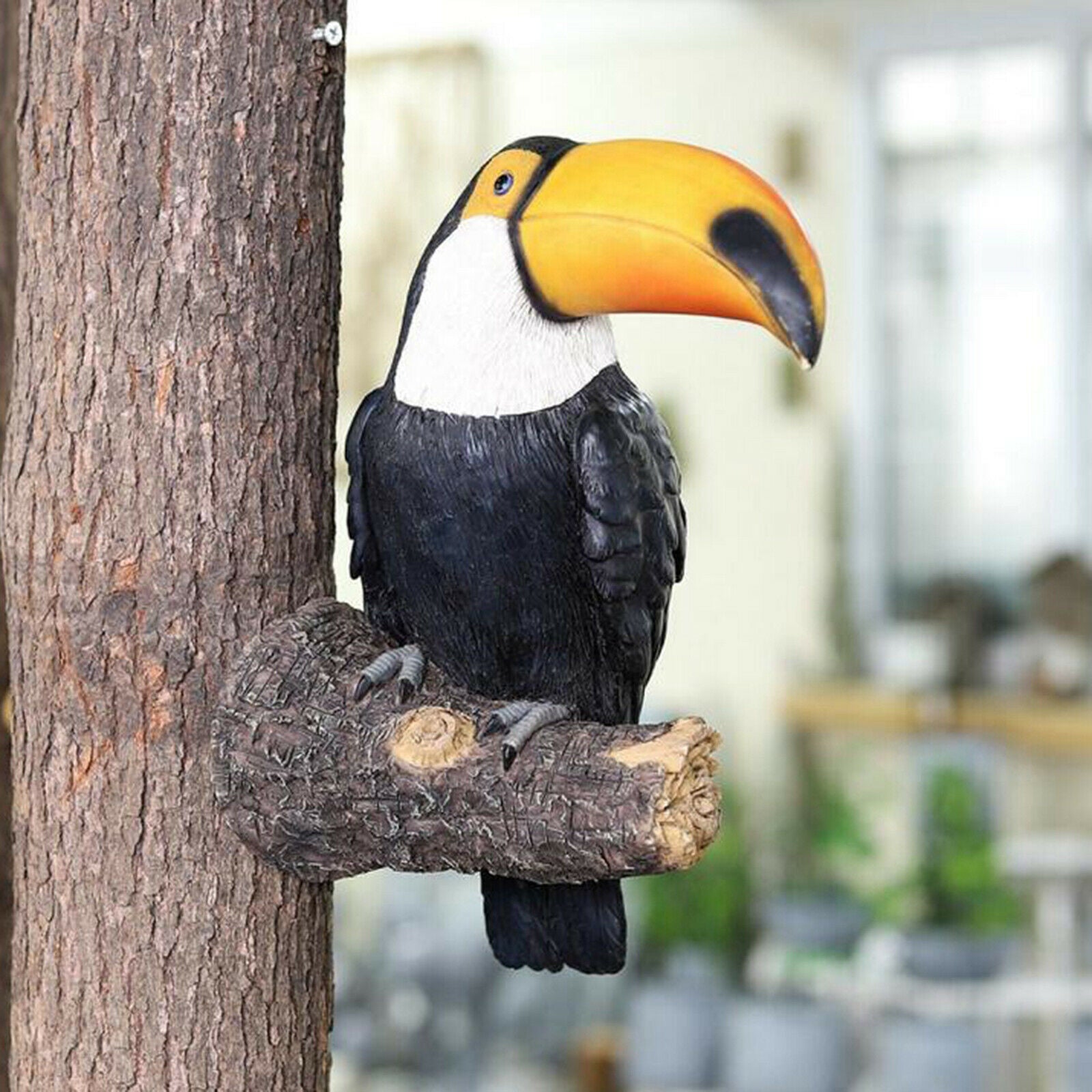 Toucan Tree Hugger Tree Face Peeker Gardening Outdoor Decor 18.3x11x29cm