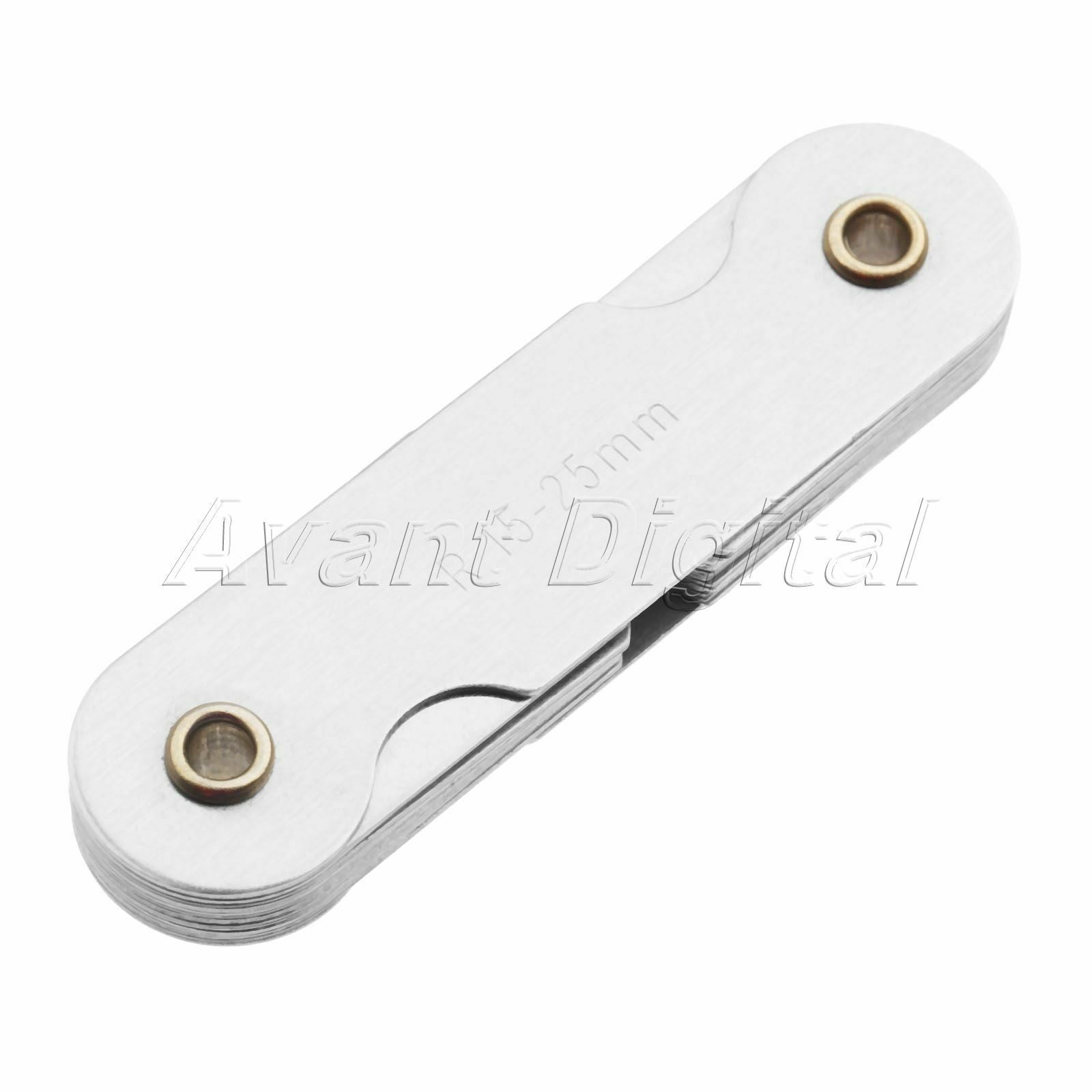 Professional Measuring Tool R15-25mm Radius Gauge Gage 32 Blades Stainless Steel