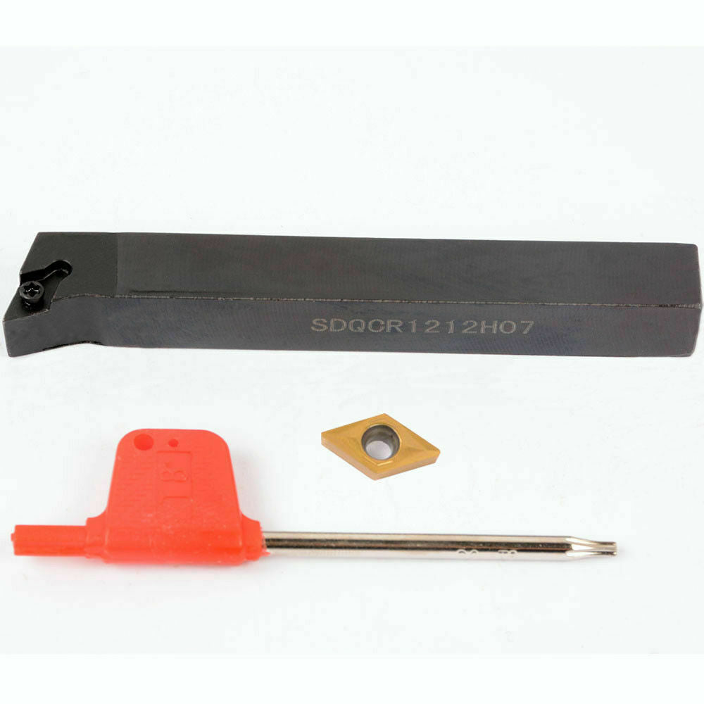 SDQCR1212H07 lathe External Turning Tool Holder+1PCS DCMT070204 BP010 insert