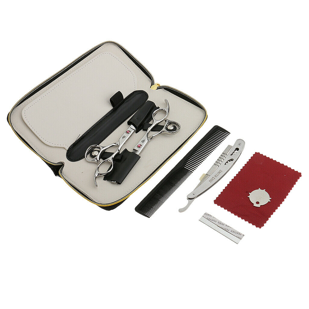 Anti-rust Salon Hair Cutting Thinning Scissors Shears Comb Shaver Blade Set