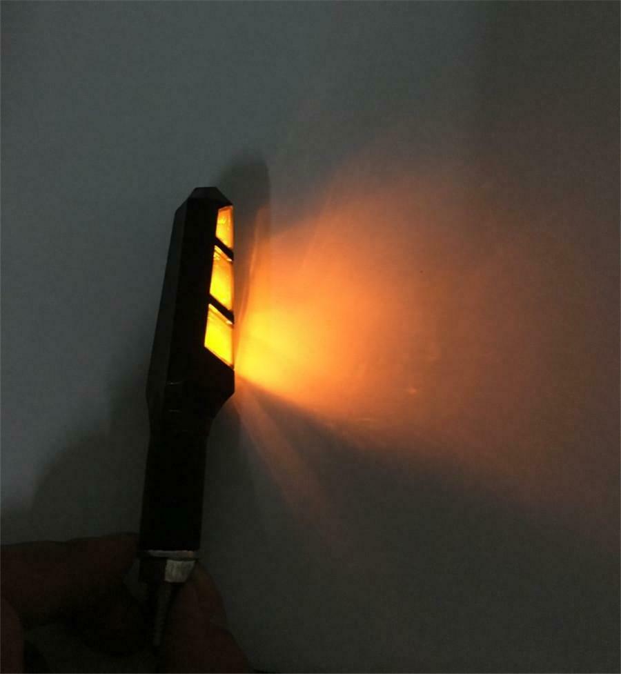4x Motorcycle Scooter Turn Signal Indicator Light Amber 12V Universal Waterproof